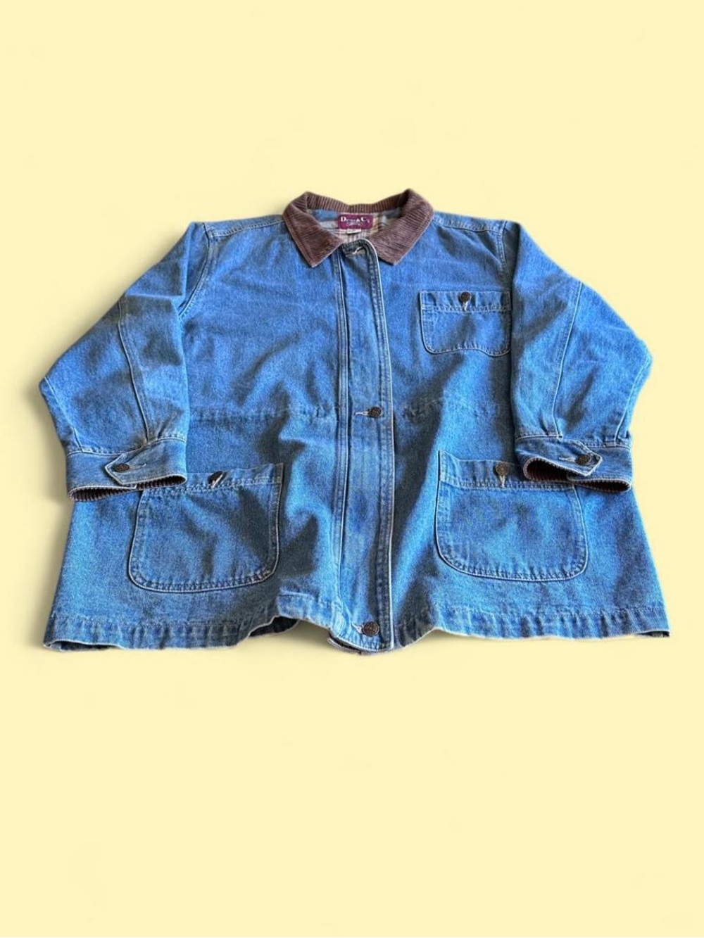 Vintage Denim & Co Blanket Lined Denim Chore Barn Jacket Women’s 1X